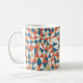 Farbiges geometrisches Abstraktes Muster Kaffeetasse (Links)