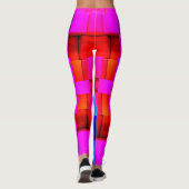 Farbiges geometrisches Abstraktes Muster Leggings (Rückseite)