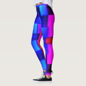 Farbiges geometrisches Abstraktes Muster Leggings (Links)