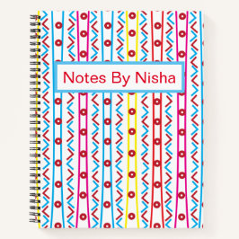 Farbiges geometrisches Abstraktes Muster Personali Notizblock