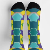 Farbiges geometrisches Abstraktes Muster Socken (Oben)