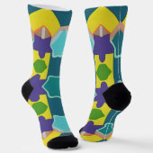 Farbiges geometrisches Abstraktes Muster Socken (Gewinkelt)