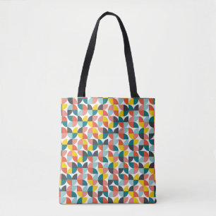 Farbiges geometrisches Abstraktes Muster Tasche