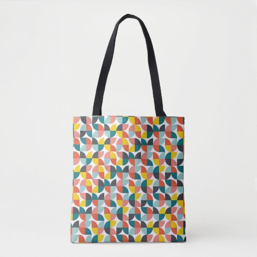 Farbiges geometrisches Abstraktes Muster Tasche (Vorderseite)