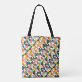 Farbiges geometrisches Abstraktes Muster Tasche (Rückseite)
