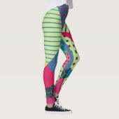 Farbiges geometrisches Abstraktes Vintages Design Leggings (Rechts)