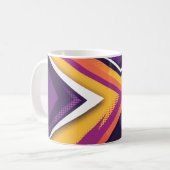 Farbiges geometrisches Bogendesign Kaffeetasse (Vorderseite Links)