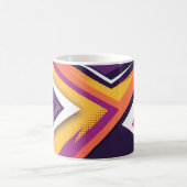Farbiges geometrisches Bogendesign Kaffeetasse (Mittel)