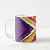 Farbiges geometrisches Bogendesign Kaffeetasse (Links)