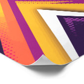 Farbiges geometrisches Bogendesign Poster (Ecke)