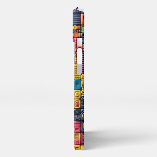 Farbiges geometrisches Chaos _ iPhone case iPhone Hülle (Linke Seite)
