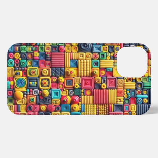 Farbiges geometrisches Chaos _ iPhone case iPhone Hülle (Rückseite (Horizontal))