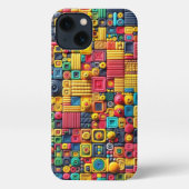 Farbiges geometrisches Chaos _ iPhone case iPhone Hülle (Rückseite)