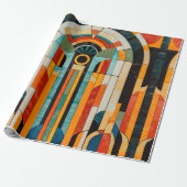 Farbiges geometrisches Deko Muster 2 Geschenkpapier (Ungerollt)