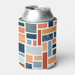 Farbiges geometrisches Design im Stil des Mittelja Dosenkühler
