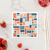Farbiges geometrisches Design im Stil des Mittelja Serviette (Beispiel)