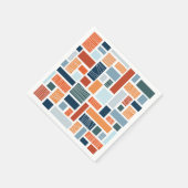 Farbiges geometrisches Design im Stil des Mittelja Serviette (Ecke)