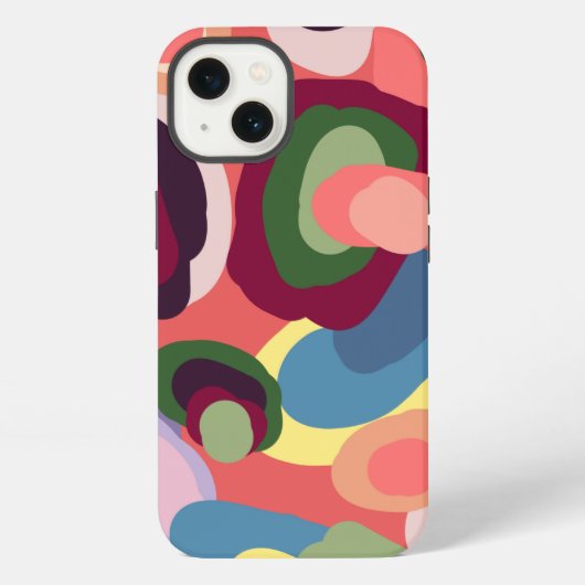 Farbiges geometrisches Design iPhone Hülle (Rückseite)