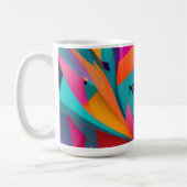 Farbiges geometrisches Design, Name oder Monogramm Kaffeetasse (Links)