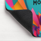 Farbiges geometrisches Design, Name oder Monogramm Mousepad (Ecke)