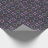 Farbiges geometrisches Diamantmuster Geschenkpapier (Ecke)