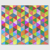 Farbiges geometrisches Dreieck Geschenkpapier (Flach)