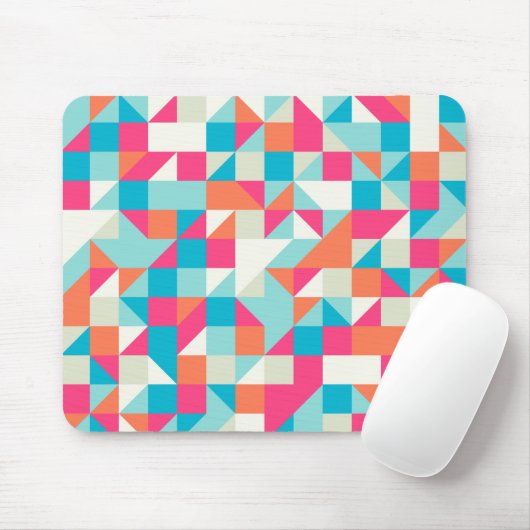 Farbiges geometrisches Dreieck-Muster Mousepad (Mit Mouse)