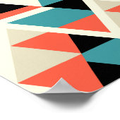 Farbiges geometrisches Dreieck-Muster Poster (Ecke)