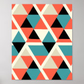 Farbiges geometrisches Dreieck-Muster Poster (Vorne)