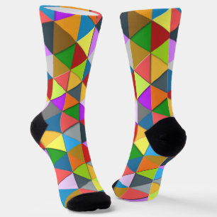 Farbiges geometrisches Dreieck Socken