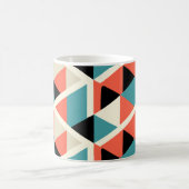 Farbiges geometrisches Dreiecks Muster Kaffeetasse (Mittel)