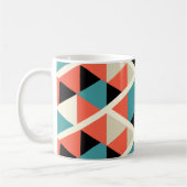 Farbiges geometrisches Dreiecks Muster Kaffeetasse (Links)