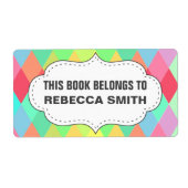 Farbiges geometrisches Etikett | BUCHZEICHEN (Vorne)