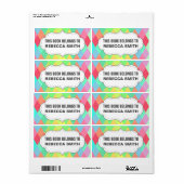 Farbiges geometrisches Etikett | BUCHZEICHEN (Vorne)