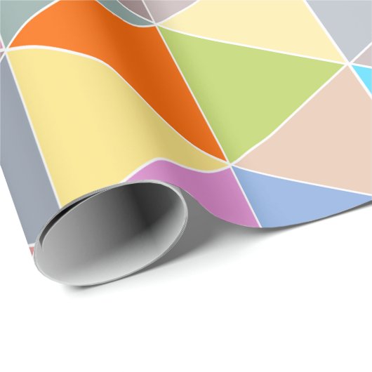 Farbiges geometrisches Faltpapier Geschenkpapier (Rolleneckpunkt)