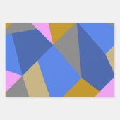 Farbiges geometrisches Farbblockmuster Rosa Blau Geschenkpapier Set (Vorderseite 3)