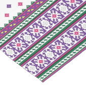 Farbiges geometrisches Folkloredesign mit Blume Kurzer Tischläufer (Ecke)