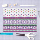 Farbiges geometrisches Folkloredesign mit Blume Seidenpapier (Handwerk)