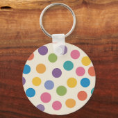 Farbiges geometrisches Hexagon-Muster Schlüsselanhänger (Vorderseite)