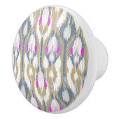 Farbiges geometrisches Ikat-Muster Keramikknauf (Rechts)