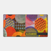 Farbiges geometrisches Individuelle Name Gaming Schreibtischunterlage (Vorderseite)