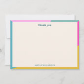 Farbiges geometrisches, individuelles Brautparty Dankeskarte (Vorderseite)