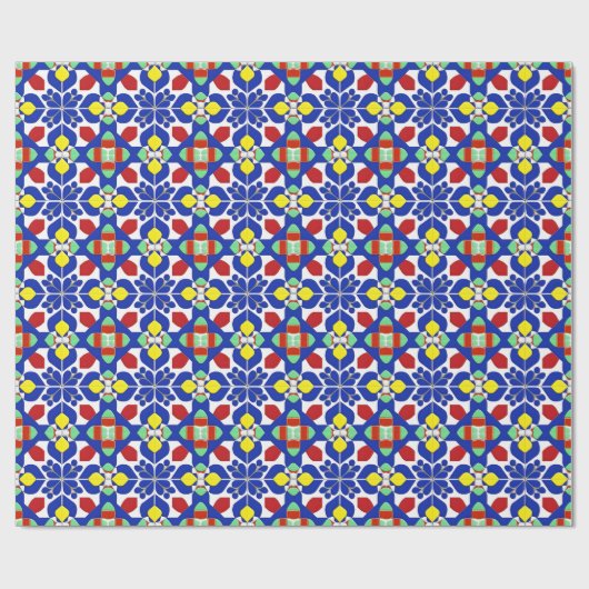Farbiges geometrisches Inspiriertes Muster Geschenkpapier (Flach)
