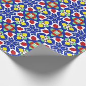 Farbiges geometrisches Inspiriertes Muster Geschenkpapier (Ecke)
