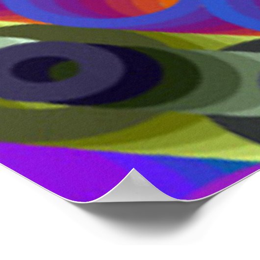 Farbiges geometrisches Mandala Circle Poster (Ecke)