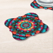 Farbiges geometrisches Mandala-Muster-342323 Untersetzer (angewinkelt)