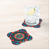 Farbiges geometrisches Mandala-Muster-342323 Untersetzer (Vor Ort)