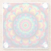 Farbiges geometrisches Mandala-Muster-342678 Glasuntersetzer (Rückseite)