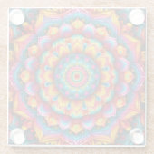 Farbiges geometrisches Mandala-Muster-342678 Glasuntersetzer (Rückseite)