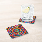 Farbiges geometrisches Mandala-Muster-342678 Untersetzer (Vor Ort)
